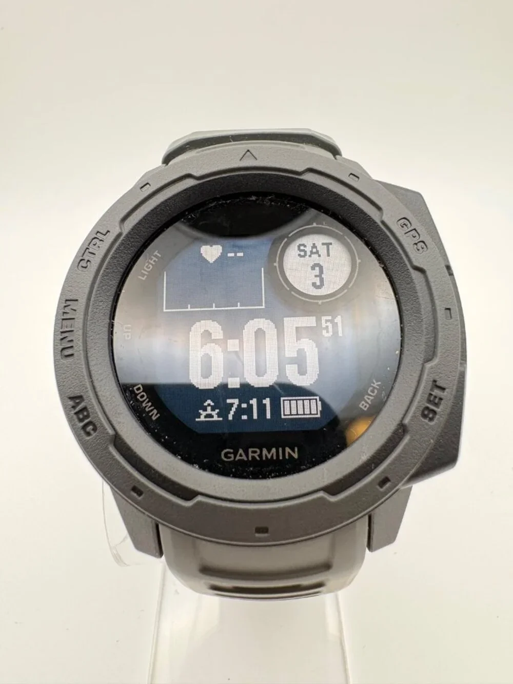 Garmin Instinct GPS Rugged Outdoor Smartwatch Black 45mm 010-02064-00 w/ Cable